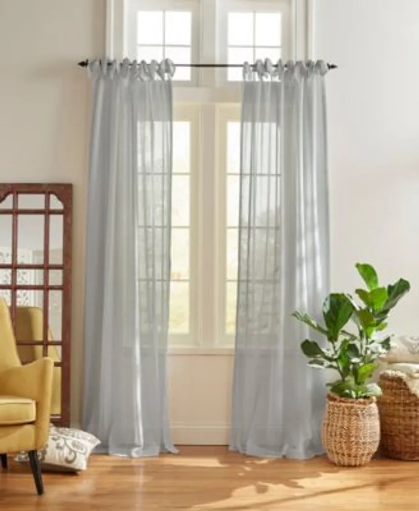 Vienna Tie Top Sheer Window Curtain Collection