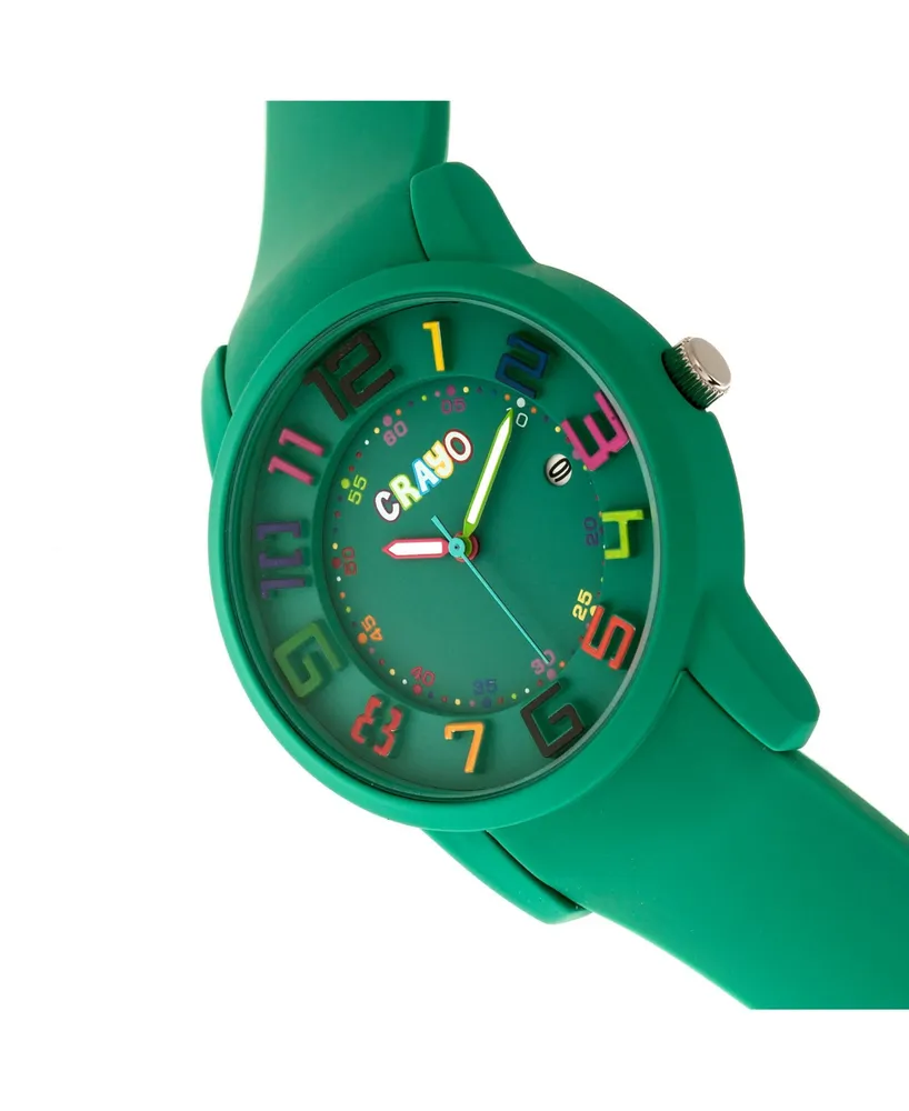 Crayo Unisex Festival Teal Silicone Strap Watch 41mm
