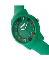 Crayo Unisex Festival Teal Silicone Strap Watch 41mm