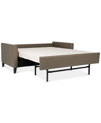 Priley 70" Leather Queen Sleeper Sofa