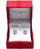 Belle de Mer Cultured Freshwater Pearl Stud Earrings (7mm) 14k Gold