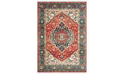 Lauren Ralph Lauren Chloe LRL1221A Red and Navy 10' X 13' Area Rug