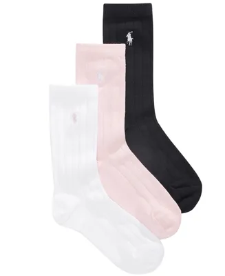 Polo Ralph Lauren Little & Big Girls 3-Pk. Ribbed Socks