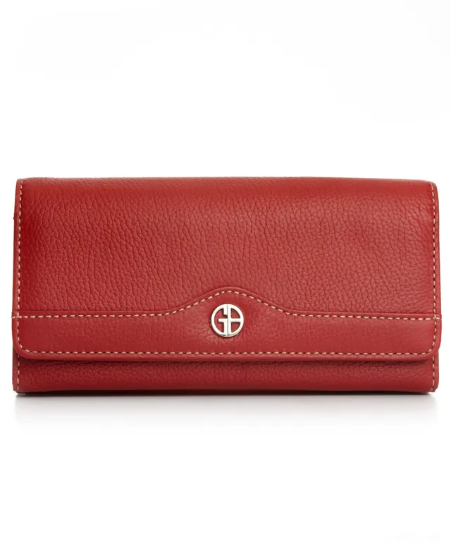 Giani Bernini Softy Leather All in One Wallet, Created for Macy's - Red