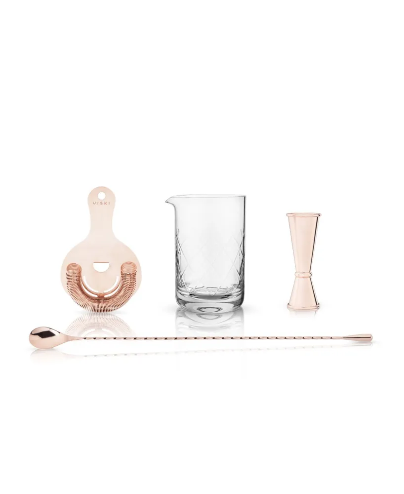 Viski Copper Barware Gift Set, 4 Piece