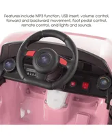 Ride On Sports Car Motorized Electric Rechargeable Battery Powered Toy with Remote Control, MP3 and Usb, Lights and Sound by Lil Rider Pink