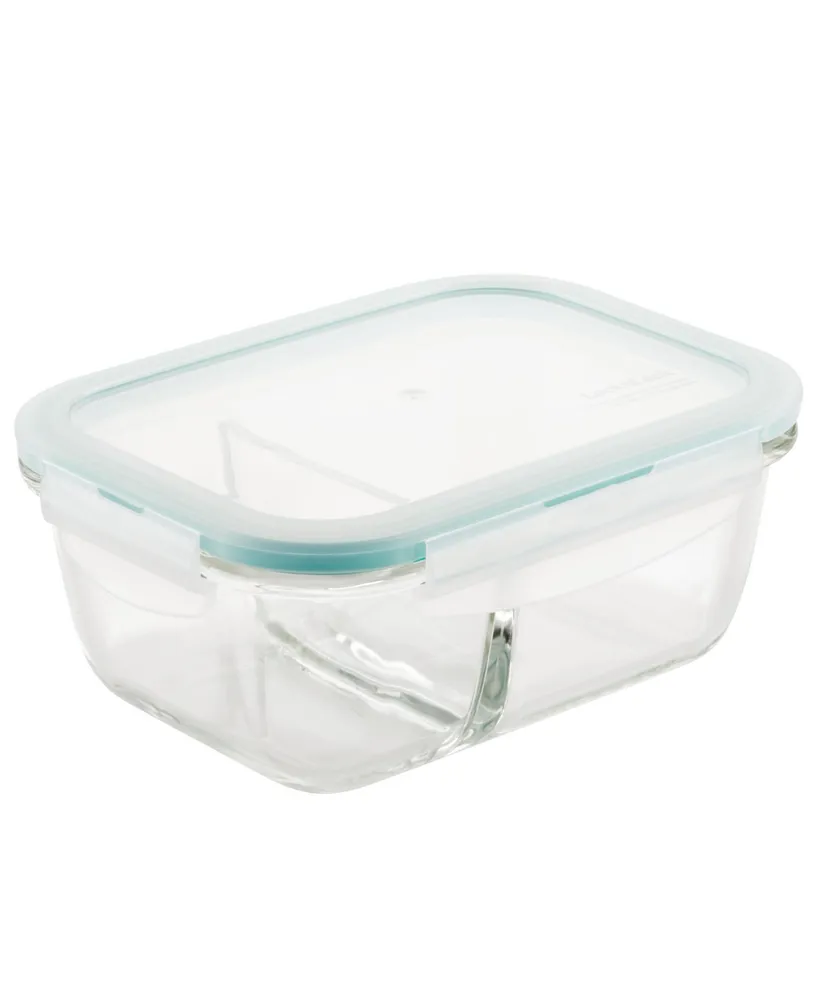 Lock n Lock Purely Better Glass 25-Oz. Divided Rectangular Food Storage Container