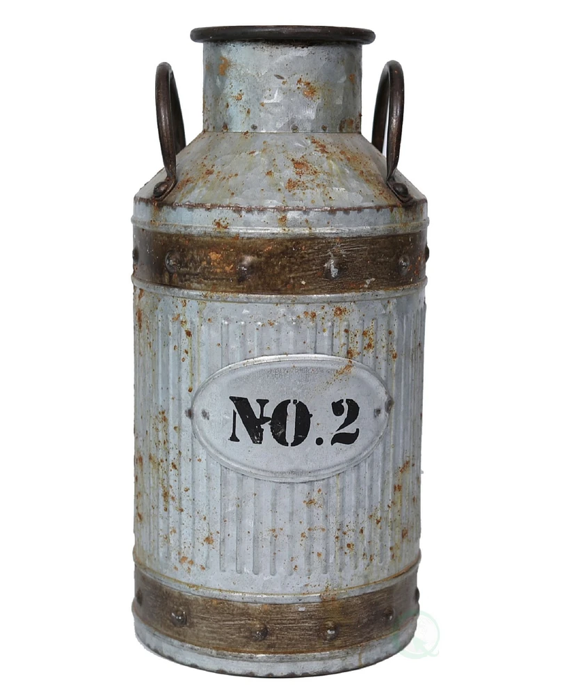 Vintiquewise Galvanized Metal Rustic Milk Can