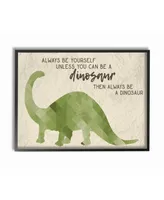 Stupell Industries Always Be A Dinosaur Brachiosaurus Framed Giclee Art