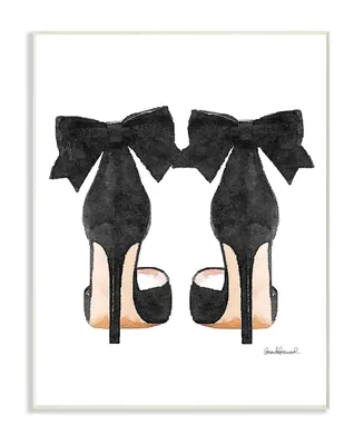 Stupell Industries Glam Pumps Heels with Black Bow Wall Plaque Art, 10" x 15"