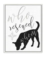 Stupell Industries Who Rescued Whom? Dog Typography Wall Plaque Art, 10" x 15"