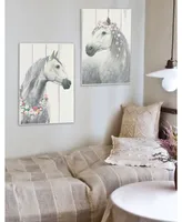 Stupell Industries Spirit Stallion Horse with Flower Crown Wall Plaque Art, 12.5" x 18.5"