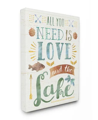 Stupell Industries All You Need is Love and The Lake Canvas Wall Art