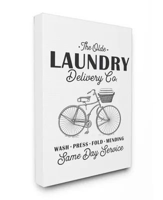 Stupell Industries Olde Laundry Delivery Co Vintage-Inspired Bike Canvas Wall Art