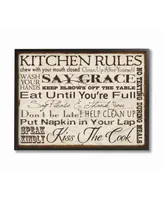 Stupell Industries Home Decor Kitchen Rules Creme Typography Kitchen Framed Giclee Art