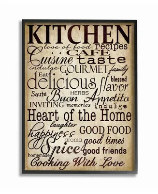 Stupell Industries Home Decor Words in The Kitchen Off White Framed Giclee Art, 16" x 20"