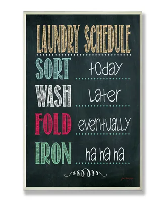 Stupell Industries Home Decor Laundry Schedule Chalkboard Bathroom Wall Plaque Art, 12.5" x 18.5"