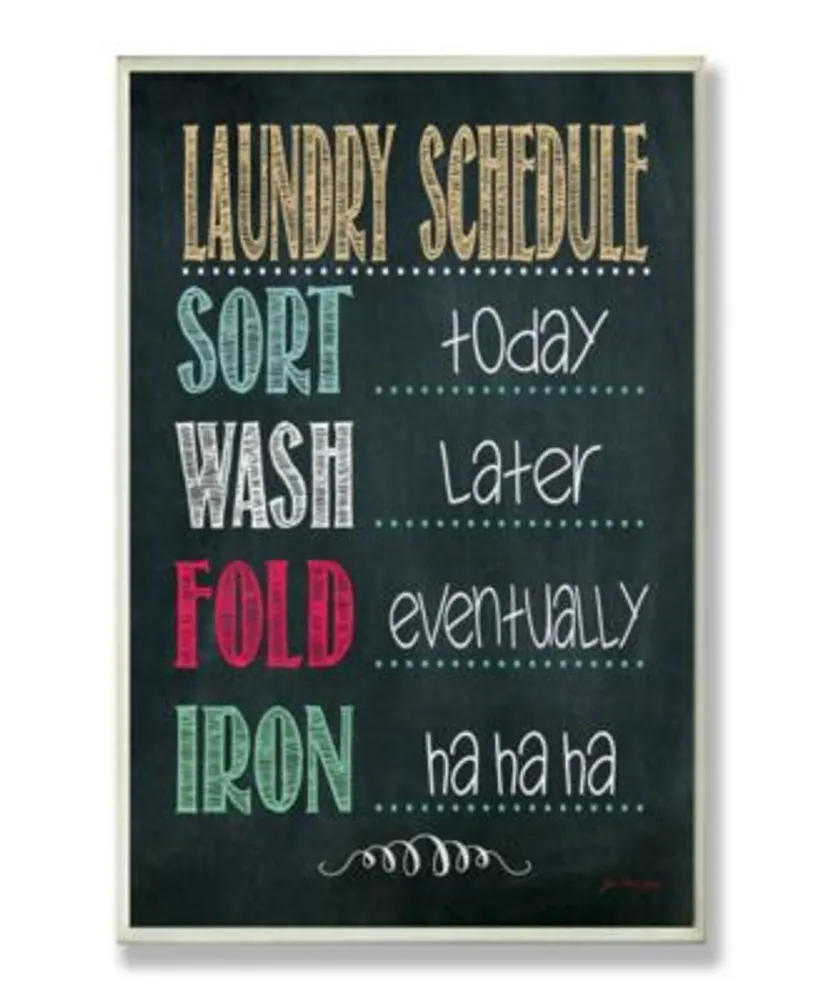 Stupell Industries Home Decor Laundry Schedule Chalkboard Bathroom Art Collection