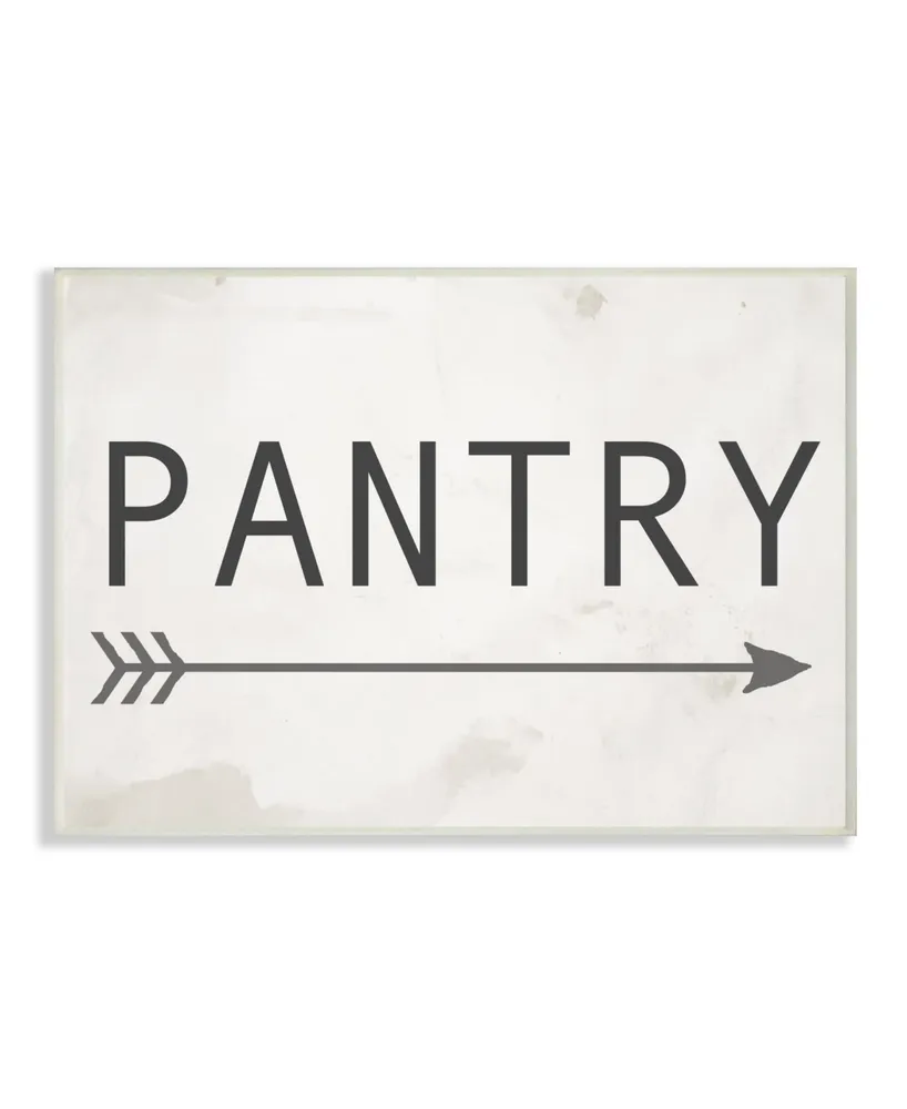 Stupell Industries Pantry Sign with Arrow Wall Plaque Art, 10" x 15"