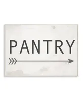 Stupell Industries Pantry Sign with Arrow Wall Plaque Art, 10" x 15"