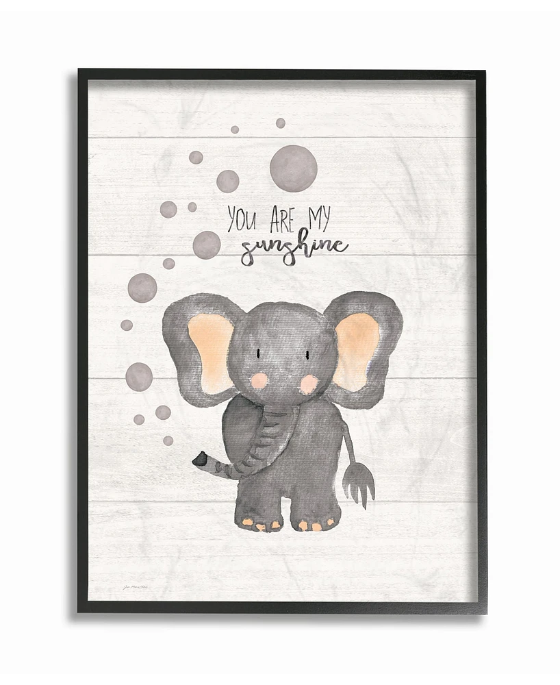 Stupell Industries You Are My Sunshine Elephant Framed Giclee Art, 16" x 20"