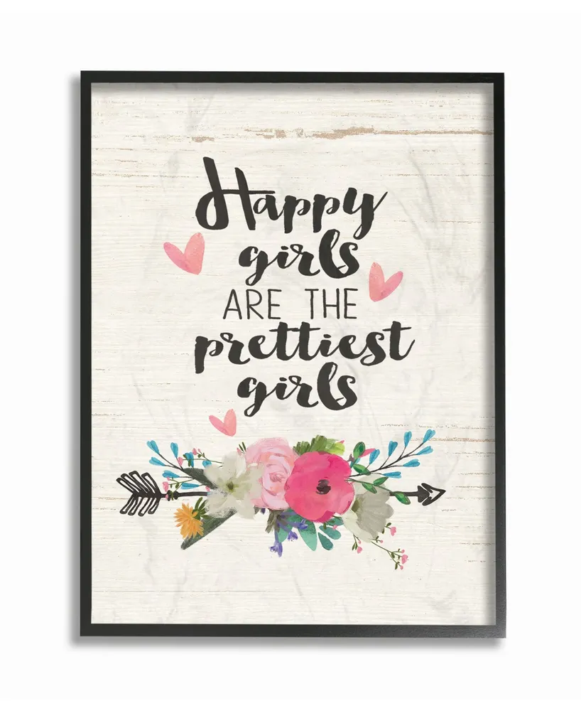 Stupell Industries Happy Girls Prettiest Framed Giclee Art, 16" x 20"