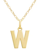 Initial Pendant Necklace with 18" Chain in 14k Yellow Gold