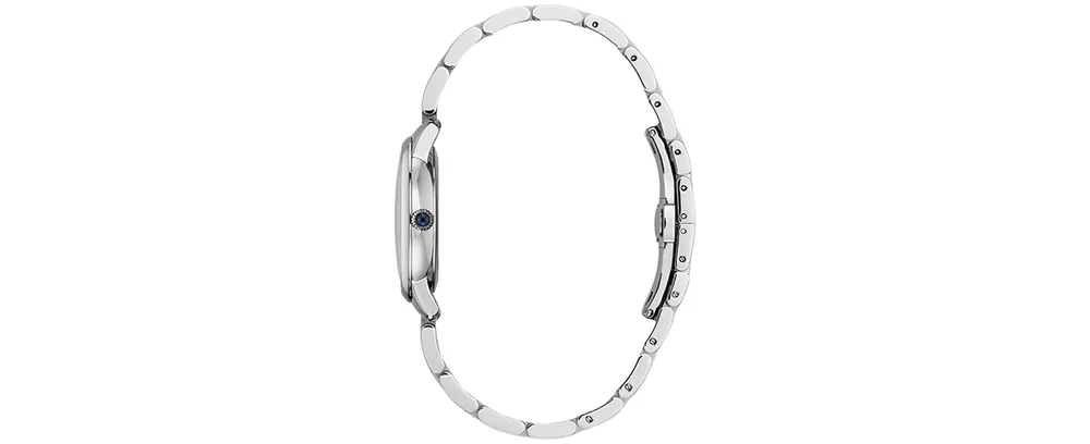 Frederique Constant Women's Swiss Slimline Diamond (1/20 ct. t.w.) Stainless Steel Bracelet Watch 30mm