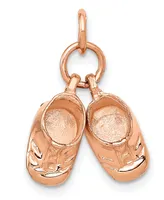 Baby Shoes Charm in 14k Rose Gold