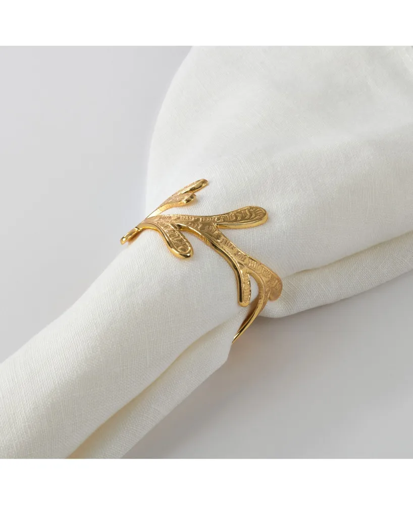 Saro Lifestyle Vine Design Napkin Ring Vine Napkin Ring, Set of 4