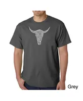 La Pop Art Men's Word T-Shirt - Cowskull Country Hits