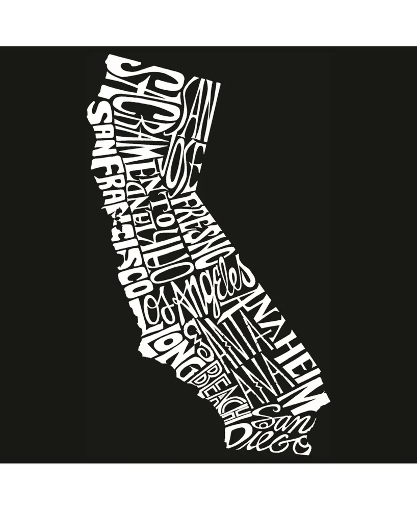La Pop Art Men's Word Long Sleeve T-Shirt - California State