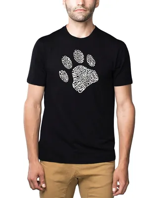 La Pop Art Men's Premium Word T-Shirt - Dog Paw