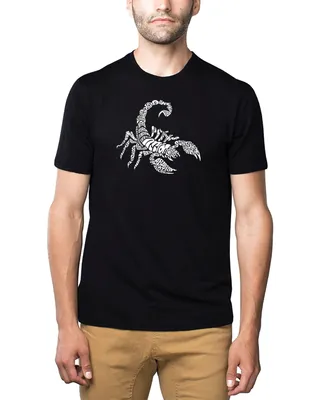 La Pop Art Men's Premium Word T-Shirt - Types of Scorpions