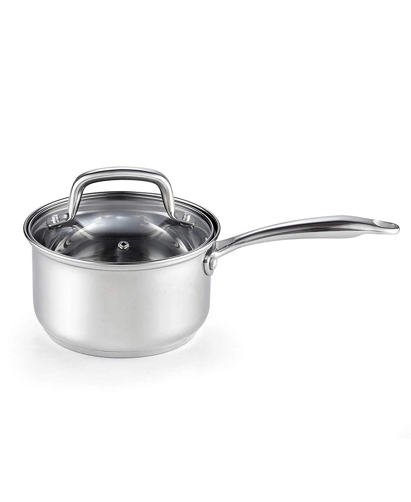 Cook N Home 2-Quart Stainless Steel Saucepan, Silver