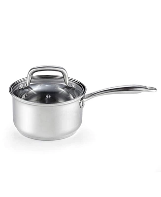 Cook N Home 2-Quart Stainless Steel Saucepan, Silver