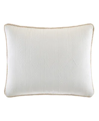 Nautica Saybrook Cotton Chevron Decorative Pillow, 14" X 20"