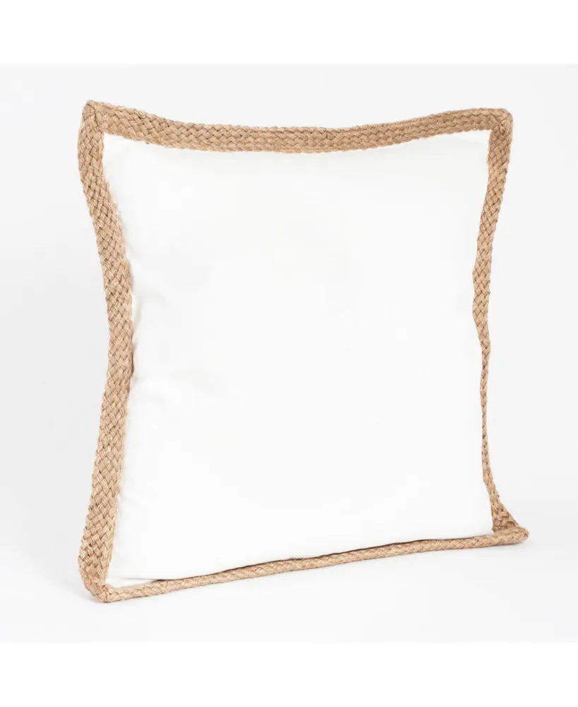 Saro Lifestyle Braided Jute Decorative Pillow, 20" x