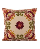 Saro Lifestyle Embroidered Decorative Pillow, 18" x