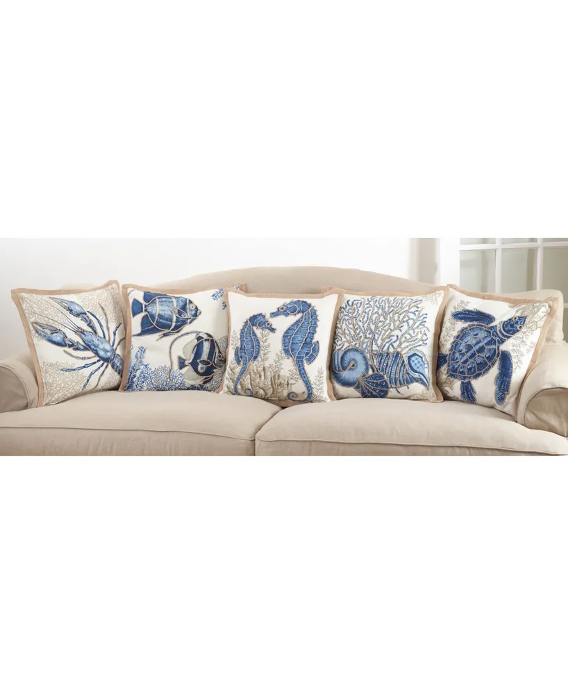 Saro Lifestyle Seashells Decorative Pillow, 20" x 20"