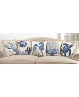 Saro Lifestyle Seashells Decorative Pillow, 20" x 20"