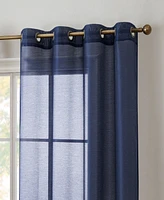Hlc.me 2 Piece Semi Sheer Voile Window Curtain Drapes Grommet Panels for Bedroom, Living Room & Kids