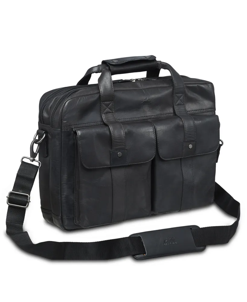 Mancini Buffalo Collection Double Compartment Laptop Briefcase