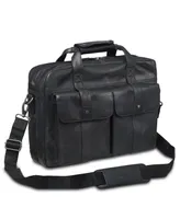 Mancini Buffalo Collection Double Compartment Laptop Briefcase