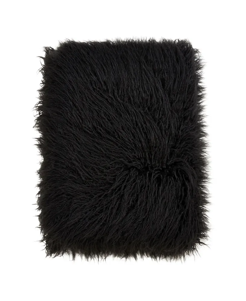 Saro Lifestyle Classic Faux Fur Decorative Pillow