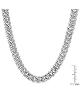 Steeltime Men's Stainless Steel Miami Cuban Chain Necklace