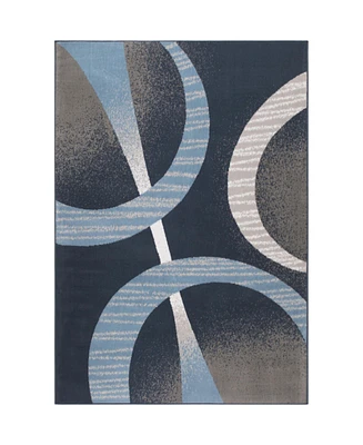 Global Rug Design Loma LOM02 Dark Blue 5'2" x 7'4" Area Rug