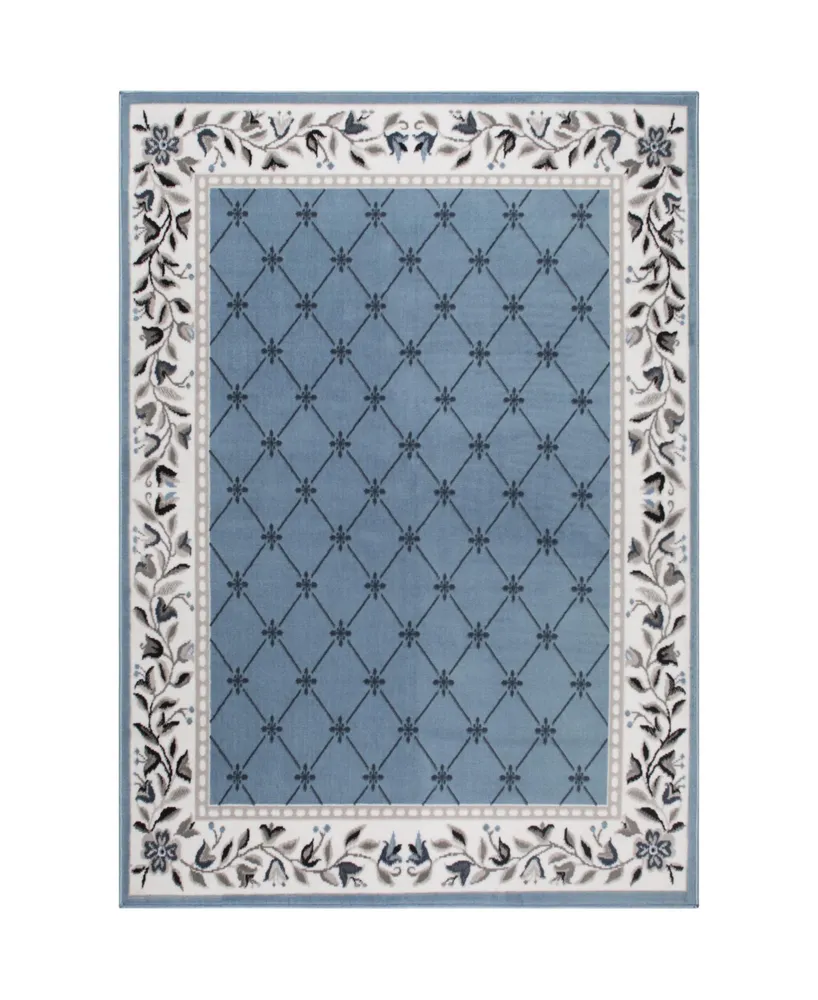 Global Rug Design Loma LOM04 Blue 5'2" x 7'4" Area Rug