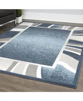 Global Rug Design Loma LOM03 Blue 7'8" x 10'7" Area Rug