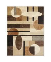 Global Rug Designs Brighton BRI10 Brown 7'10" x 10'6" Area Rug